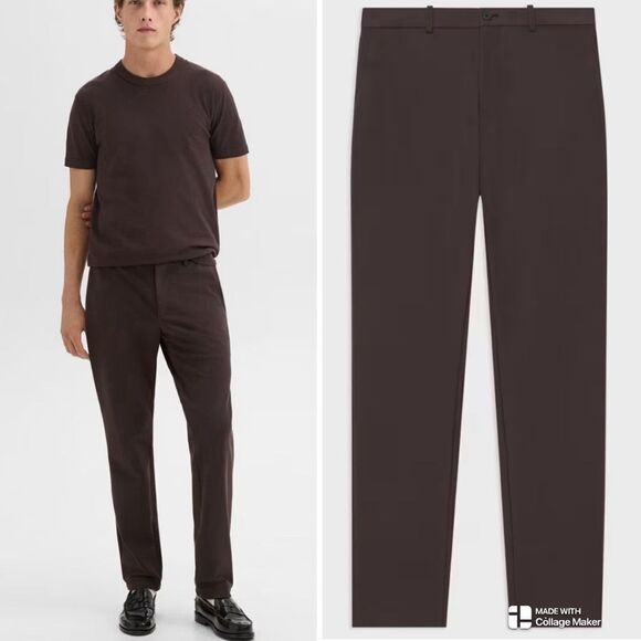 RRP US$225 Theory Zaine pant moleskin pants in brown NWT - Picture 1 of 8